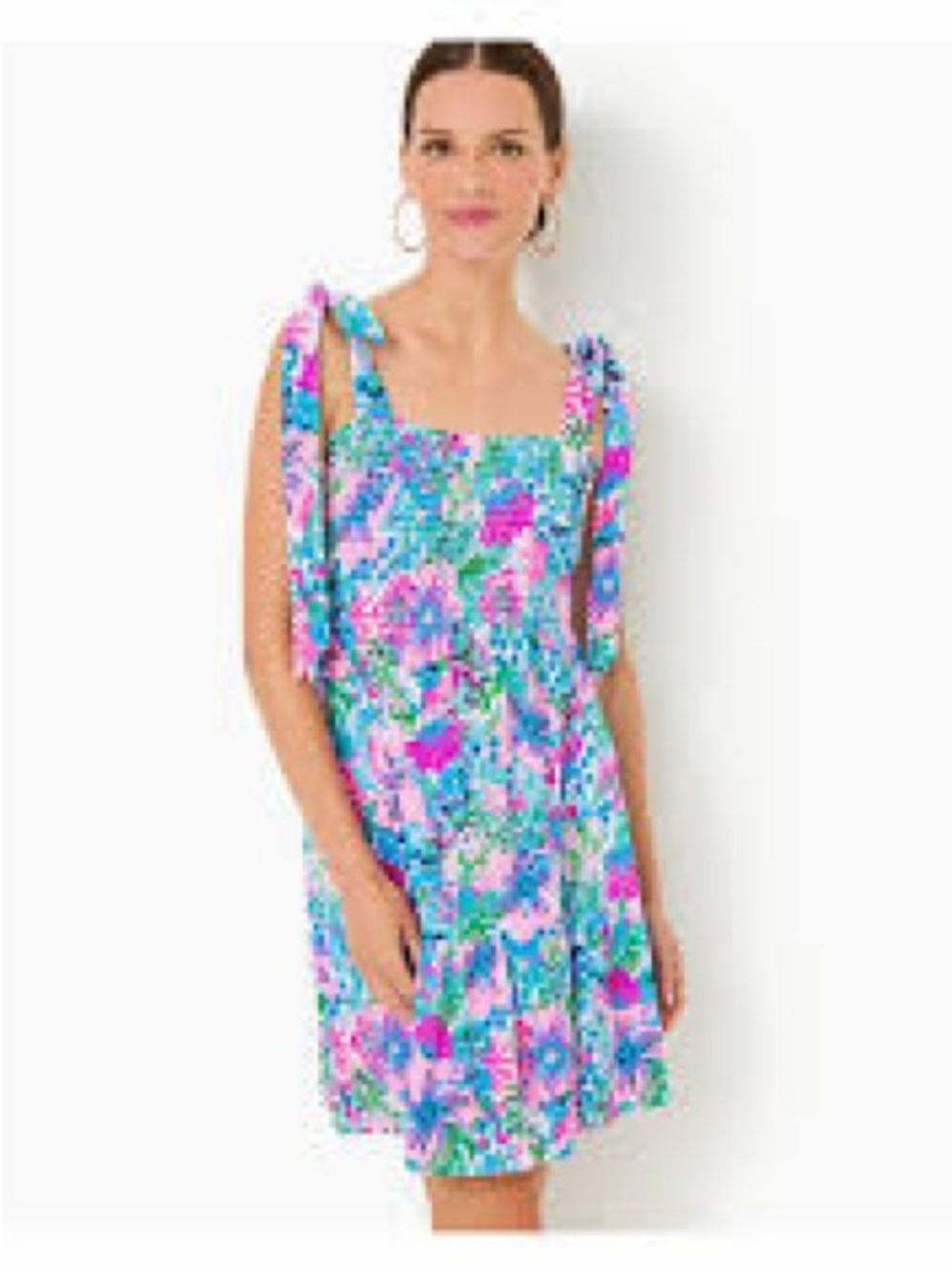 NWOT Lilly Pulitzer Kailua Smocked Dress Paradise Petals S